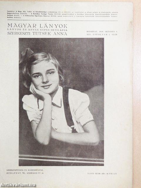 Magyar Lányok 1938. október 9.