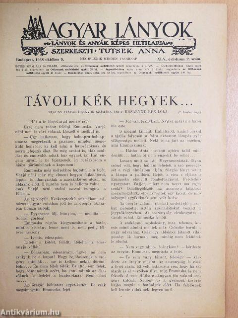 Magyar Lányok 1938. október 9.