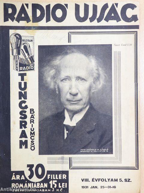 Rádió Ujság 1931. január 25-31.