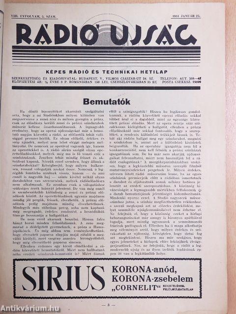 Rádió Ujság 1931. január 25-31.