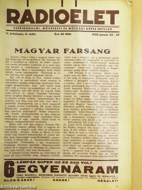 Rádióélet 1933. január 20.