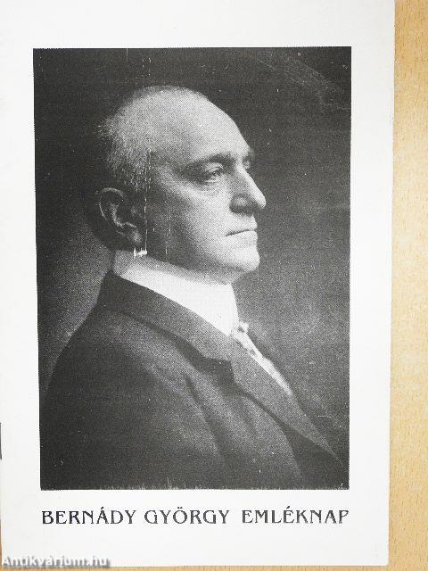 Bernády György emléknap