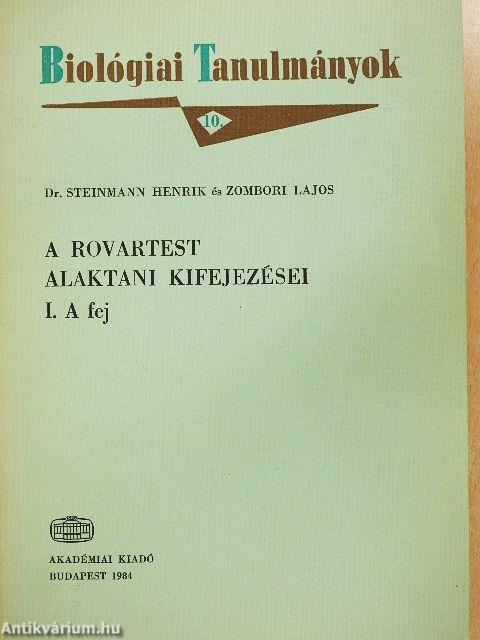 A rovartest alaktani kifejezései I.