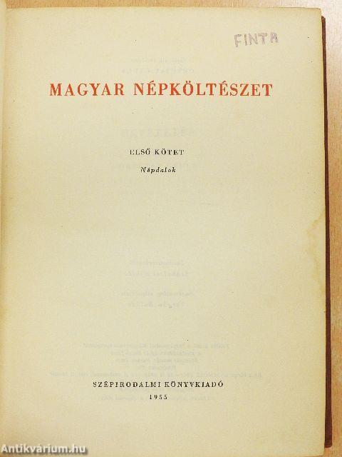 Magyar népköltészet I.