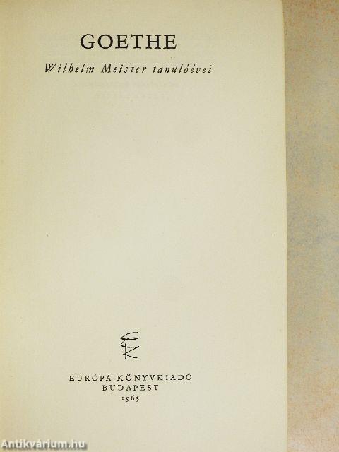 Wilhelm Meister tanulóévei