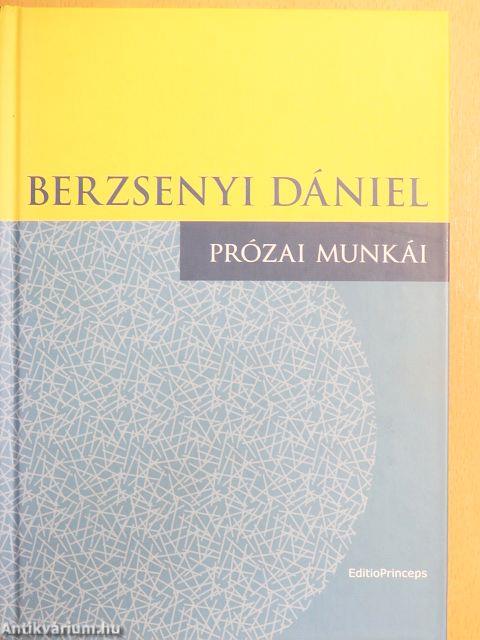 Berzsenyi Dániel prózai munkái