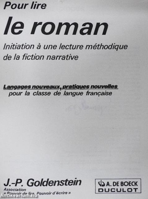 Pour lire le roman