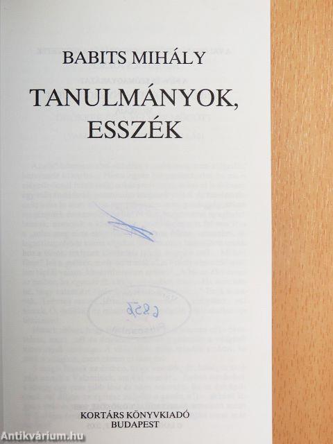 Tanulmányok, esszék