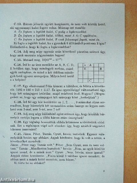 Gondolkodtató feladatok III.