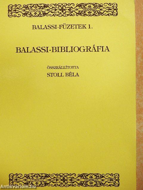 Balassi-bibliográfia