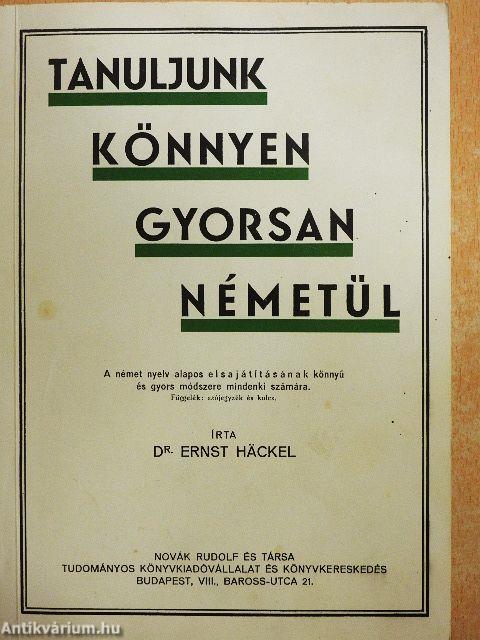 Tanuljunk könnyen, gyorsan németül!