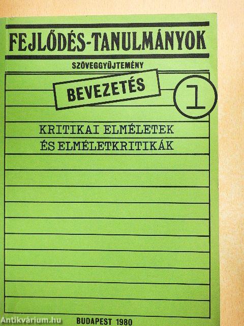 Fejlődés-tanulmányok 1.