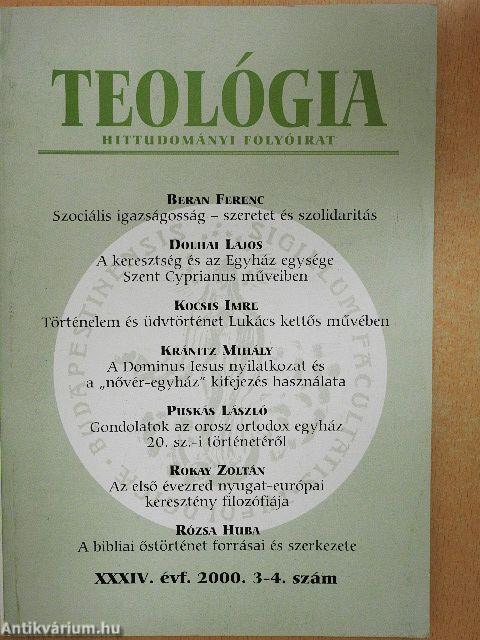 Teológia 2000/3-4.