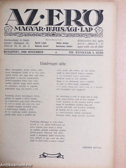 Az Erő 1930. november