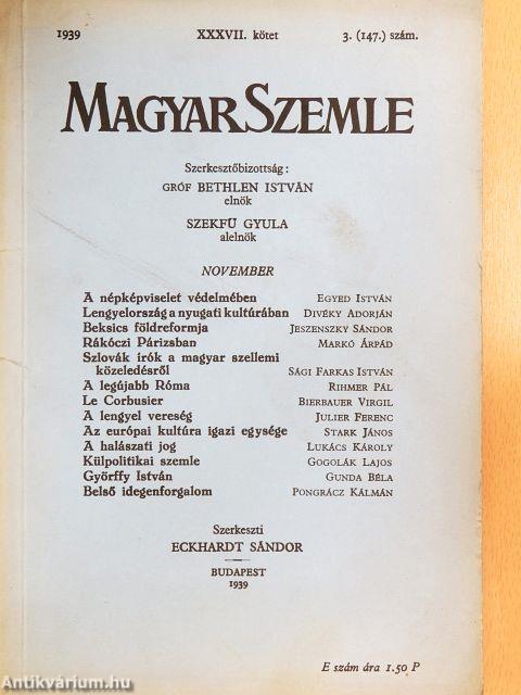 Magyar Szemle 1939. november