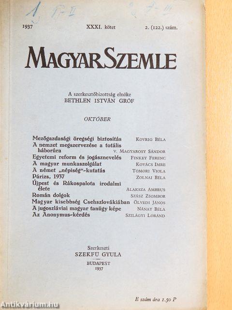 Magyar Szemle 1937. október