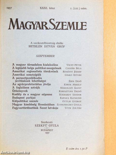 Magyar Szemle 1937. szeptember