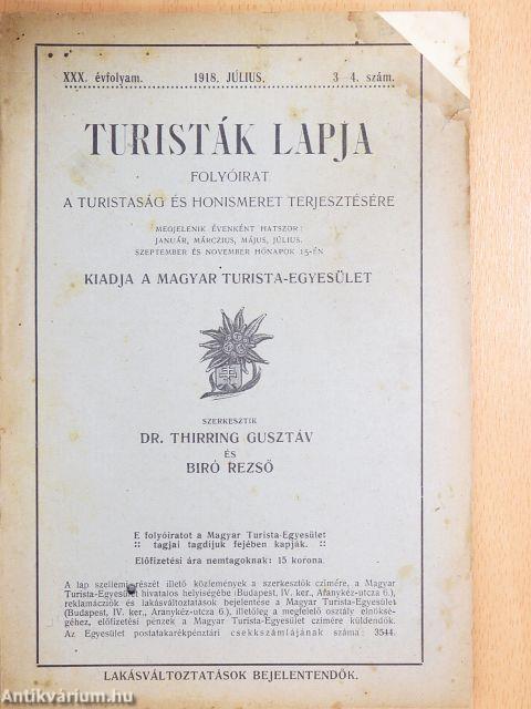 Turisták lapja 1918. július 