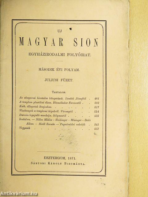 Uj Magyar Sion 1871. július