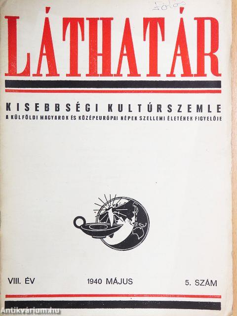 Láthatár 1940. május