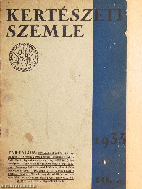 Kertészeti Szemle 1933. október