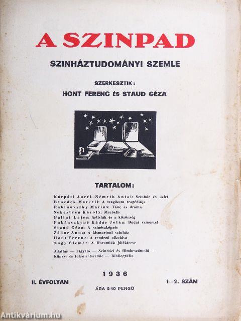 A szinpad 1936/1-2.