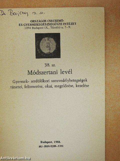 Gyermek- serdülőkori szenvedélybetegségek tünetei, felismerése, okai, megelőzése, kezelése