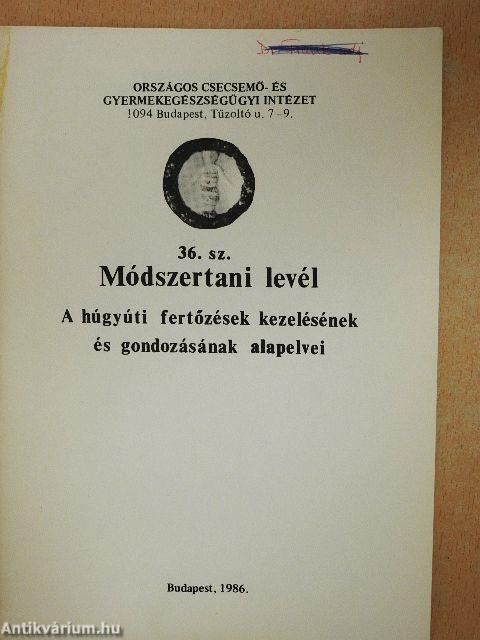 A húgyúti fertőzések kezelésének és gondozásának alapelvei