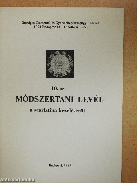 A scarlatina kezeléséről