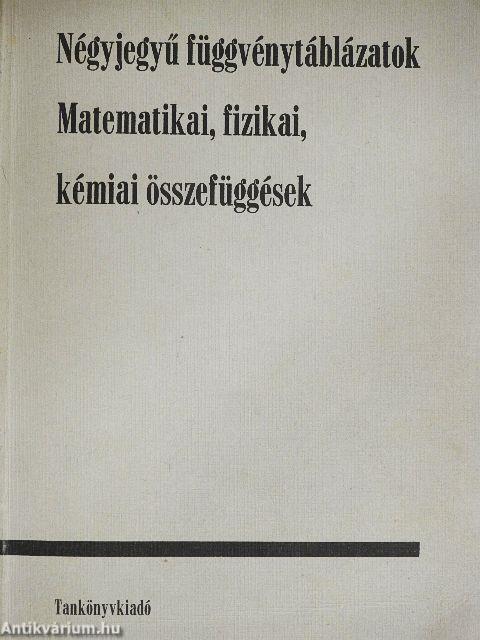 Négyjegyű függvénytáblázatok