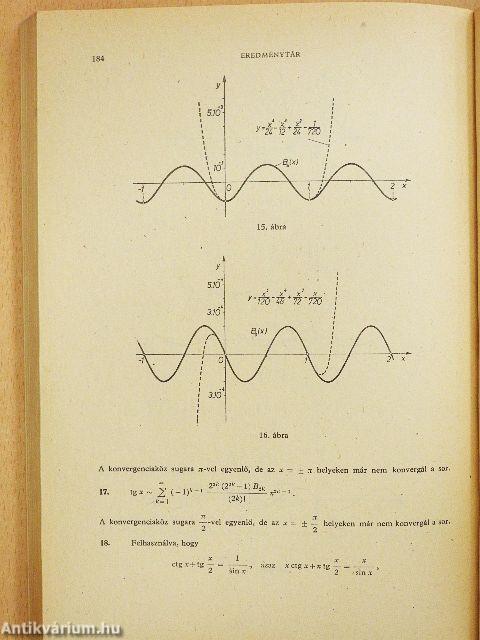 Műszaki matematikai gyakorlatok A. VIII.