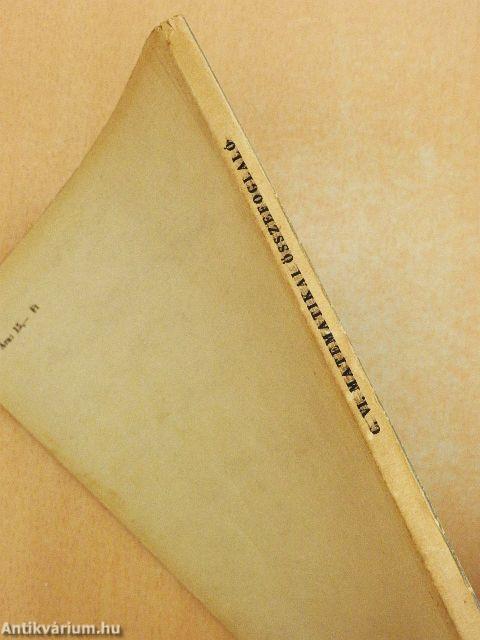 Műszaki matematikai gyakorlatok C. VI.