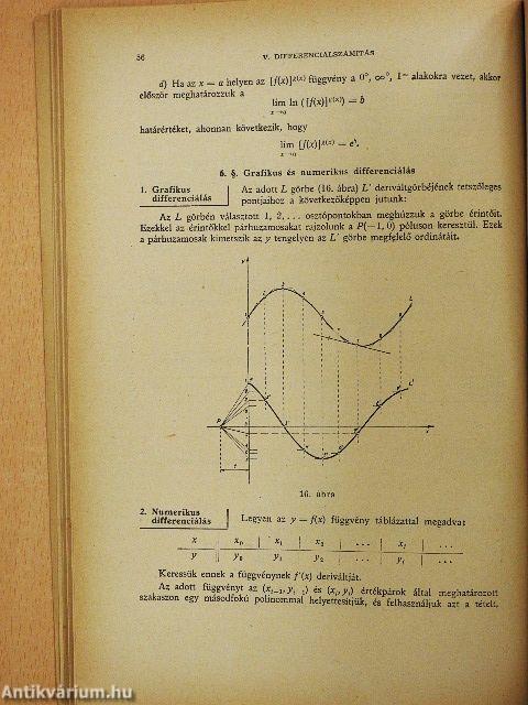 Műszaki matematikai gyakorlatok C. VI.