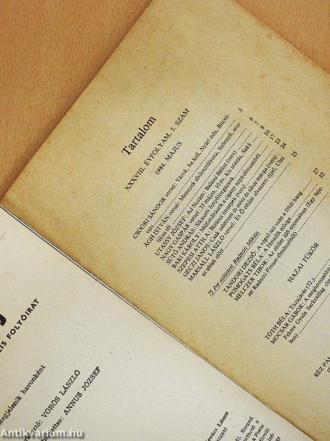 Tiszatáj 1984. május