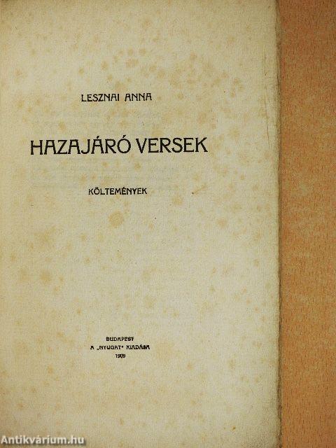Hazajáró versek