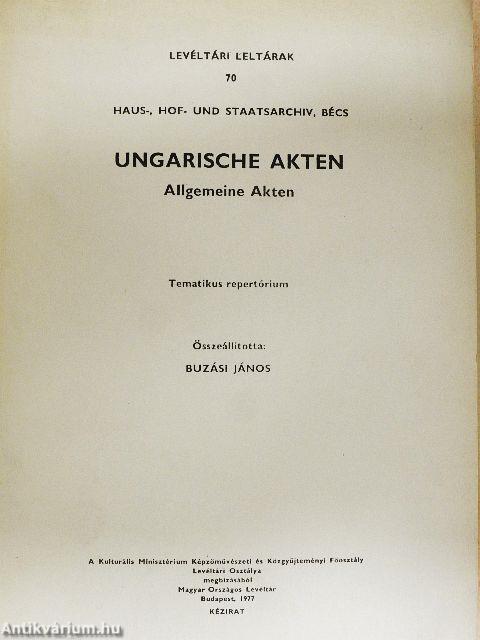 Ungarische Akten