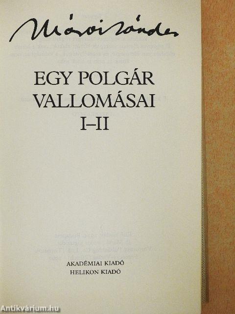 Egy polgár vallomásai I-II.