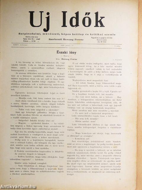 Uj Idők 1929. (nem teljes évfolyam)