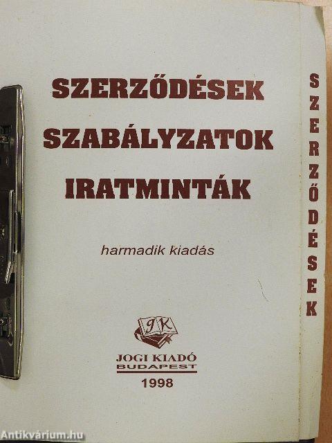 Szerződések - Szabályzatok - Iratminták