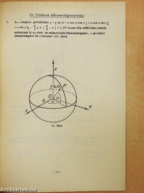 Differenciálgeometriai gyakorlatok