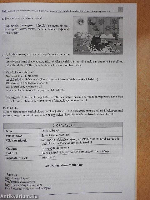 Tanári kézikönyv az Informatika az 1. és 2. évfolyam számára című munkafüzetekhez és a PC Peti oktatóprogramhoz