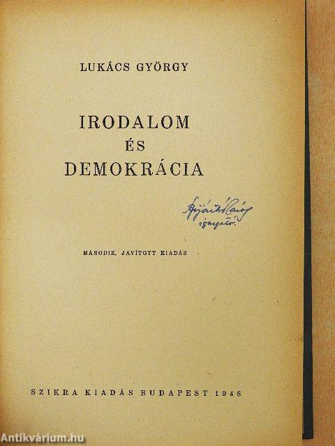 Irodalom és demokrácia