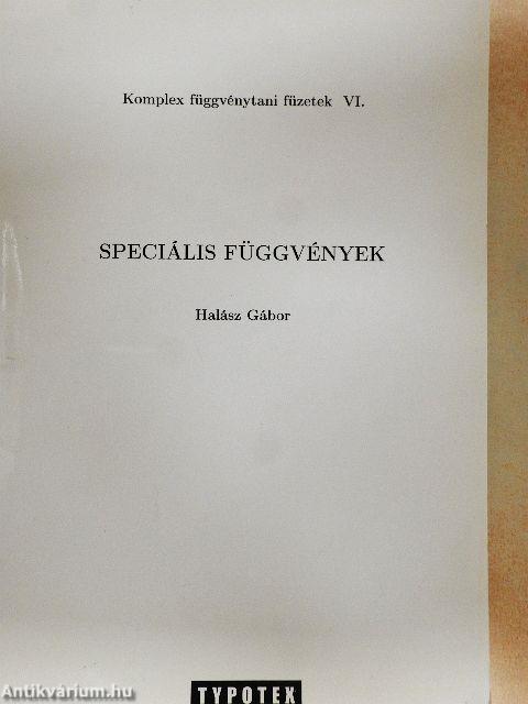 Speciális függvények