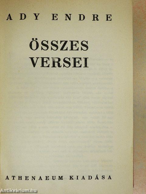 Ady Endre összes versei