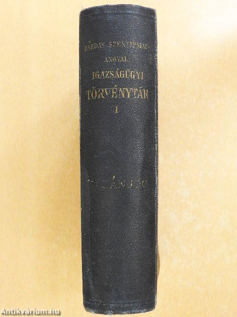 Igazságügyi törvénytár I.