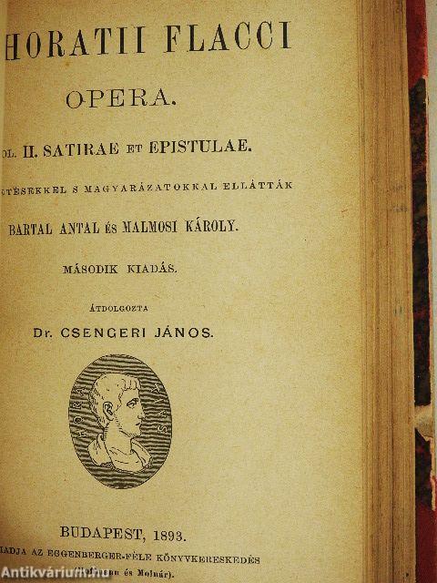 Q. Horatii Flacci opera I-II.