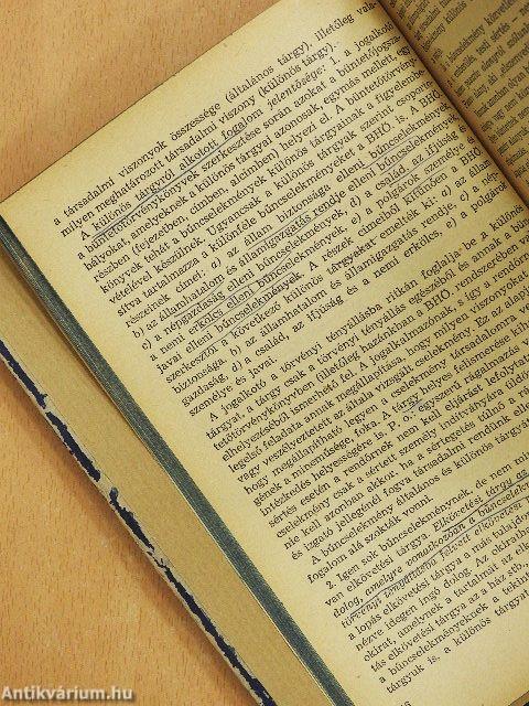 Büntetőjogi tankönyv I.