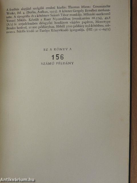 Thomas Mann művei I-XII.