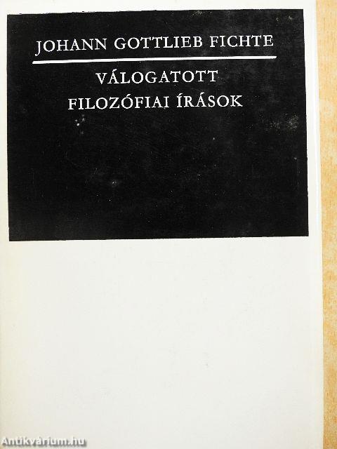 Válogatott filozófiai írások