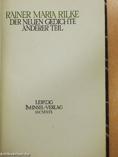 Der neuen Gedichte Anderer Teil